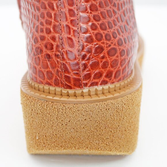 Vince Camuto Niko Crocodile Embossed Side Zip Platform Boots: Size 11 M - Picture 8 of 8